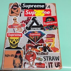 Supreme Red and Black Sticker Collection